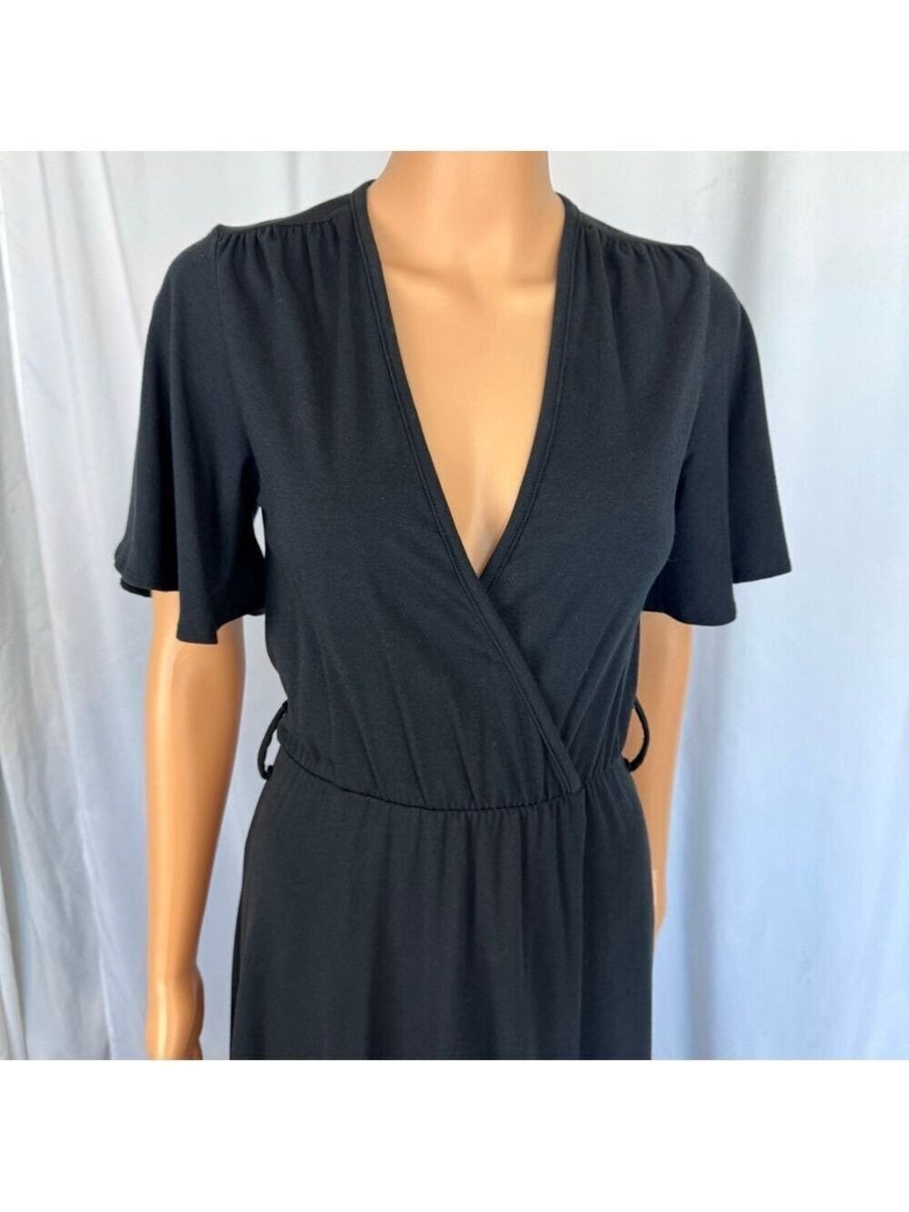 Go Couture Maxi Dress Black Knit Women's M - Picture 12 of 14